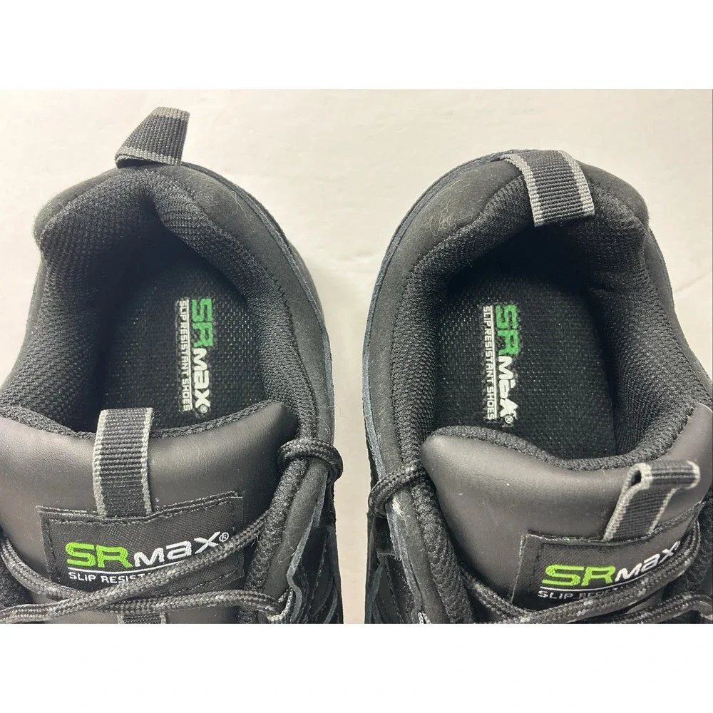 SR Max Work Shoes Mens Sz 9.5 EW Black Safety Toe Slip Resistant Sneakers New